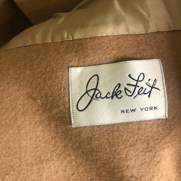 GUC Vintage Jack Feit camel wool 3/4 sleeve blazer size small - Picture 6 of 7